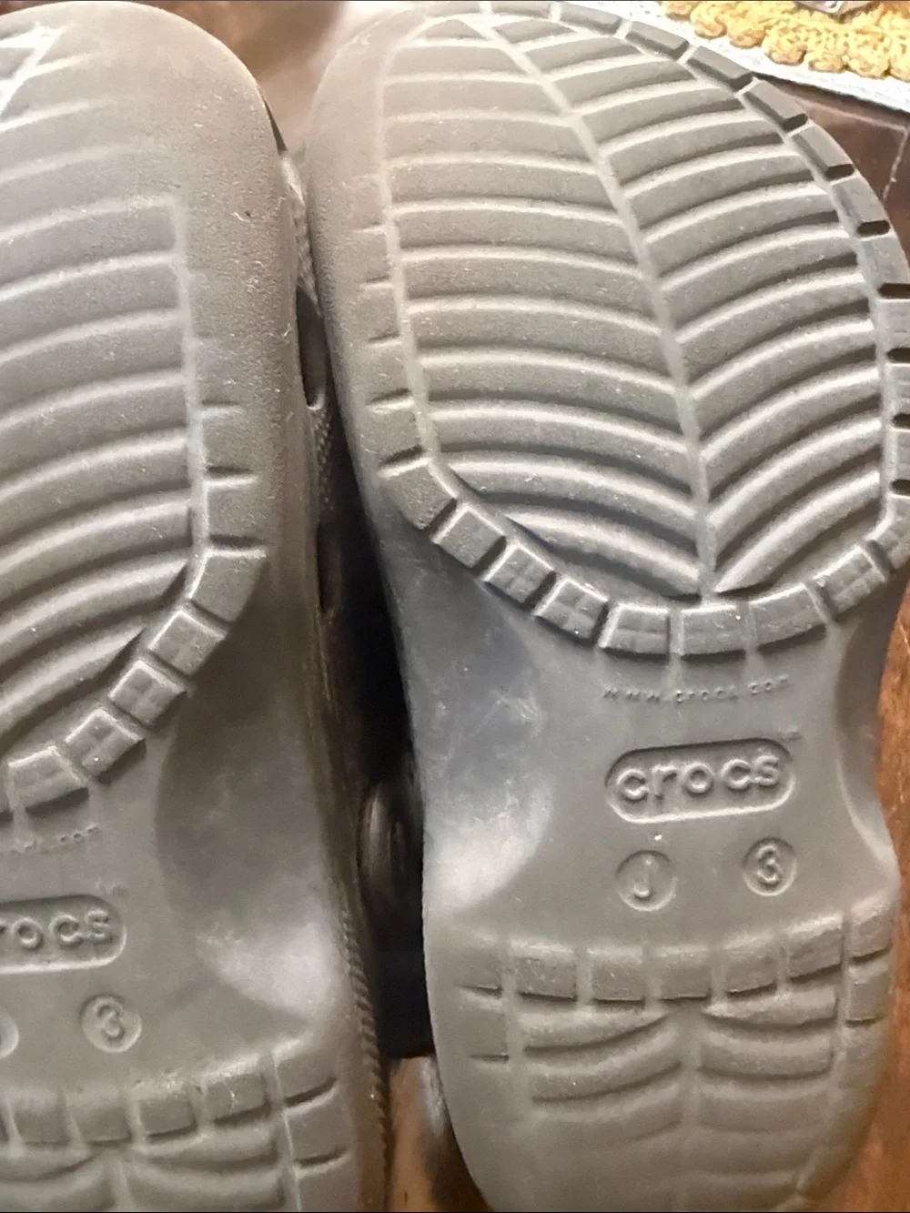 CROCS Kids Classic Clog in Dark Gray - Picture 3 of 4